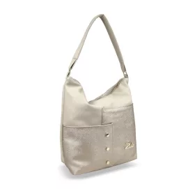 Zellia Zlb232 bézs-arany női válltáska 33 x 27 x 12 cm