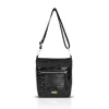 Zellia Zlb429 fekete, lakk női oldaltáska, crossbody 28 x 25 x 8,5 cm