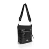 Zellia Zlb429 fekete, lakk női oldaltáska, crossbody 28 x 25 x 8,5 cm