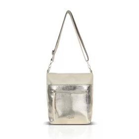   Zellia Zlb429 bézs-arany női oldaltáska, crossbody 28 x 25 x 8,5 cm