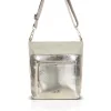 Zellia Zlb429 bézs-arany női oldaltáska, crossbody 28 x 25 x 8,5 cm