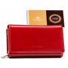 Peterson piros színű női bőr pénztárca 17,5×10 cm