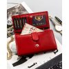 Peterson piros színű női bőr pénztárca 17,5×10 cm