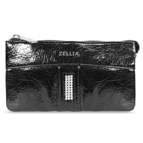   Zellia Hz-127 D266 - 4001 fekete lakk női pénztárca 17,5 x 9,5 x 4 cm
