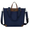 Peterson Ptn Cty-16-2256 sötétkék-konyakbarna női shopper, vállpánttal 40 x 32 x 14 cm