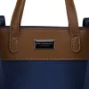 Peterson Ptn Cty-16-2256 sötétkék-konyakbarna női shopper, vállpánttal 40 x 32 x 14 cm