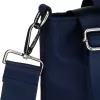 Peterson Ptn Cty-16-2256 sötétkék-konyakbarna női shopper, vállpánttal 40 x 32 x 14 cm