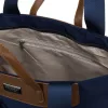 Peterson Ptn Cty-16-2256 sötétkék-konyakbarna női shopper, vállpánttal 40 x 32 x 14 cm