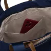 Peterson Ptn Cty-16-2256 sötétkék-konyakbarna női shopper, vállpánttal 40 x 32 x 14 cm