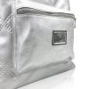 Zellia női ezüst-steppelt hátizsák