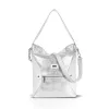 Zellia TD25001 fehér-ezüst női válltáska 35 × 29 × 12 cm