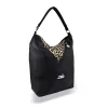 Zellia 17008 fekete ocelot mintás válltáska 36 x 34 x 14 cm