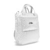 Zellia Zlb245 fehér-ezüst női hátizsák 38 x 35 x 10 cm