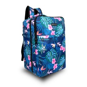   Zellia Hz-104 Y465-2 kék-növény mintás WizzAir Ryanair kézipoggyász, hátizsák vízlepergetős 40 x 25 x 20 cm