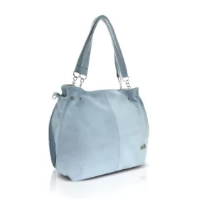   Zellia Zlb393 babakék női velúr válltáska 30 x 29 x 12 cm