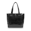 Zellia Td57 fekete krokodil mintás női válltáska 35 × 30 × 12 cm