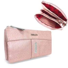   Zellia Hz-127 Y572 - 2399F rózsaszín csillámos női pénztárca 17,5 x 9,5 x 4 cm