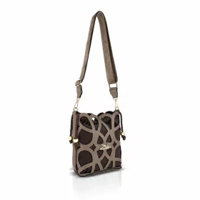   Zellia 25096 taupe-barna női vödörtáska, oldaltáska 23 × 19,5 × 7,5 cm