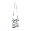 Zellia 25096 fehér-kék női oldaltáska, bucket bag 23 x 19,5 x 7,5 cm