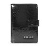 Zellia Hz-128 D266 - 4001 női fekete lakk kártyatartó 11,5 x 7,5 x 2 cm