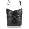 Zellia Zvn23015 női fekete-steppelt vízlepergetős oldaltáska 24 x 21 x 12 cm