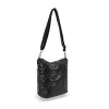 Zellia Zvn23015 női fekete-steppelt vízlepergetős oldaltáska 24 x 21 x 12 cm