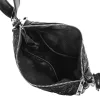 Zellia Zvn23015 női fekete-steppelt vízlepergetős oldaltáska 24 x 21 x 12 cm