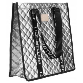   Peterson steppelt, női ezüst színű válltáska, shopper 42×41,5 cm