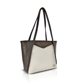   Zellia ZVN26007 barna-bézs női válltáska, shopper 40 x 27 x 14 cm