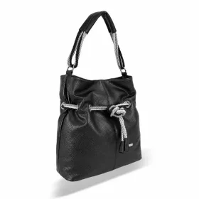   Zellia C156 fekete női vödörtáska, válltáska 38 × 35 × 12 cm