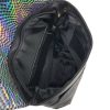 Zellia női fekete-hologram mintás hátizsák
