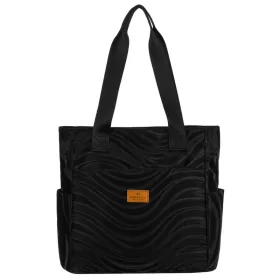   Rovicky R-Tz-01-2394 Black W05 fekete mintás shopper táska 30 x 28 x 15 cm