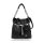 Zellia C156  női fekete csillogó válltáska 38 x 35 x 12 cm