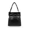 Zellia C156  női fekete csillogó válltáska 38 x 35 x 12 cm