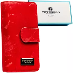   Peterson bézs női bőr pénztárca RFID védelemmel 19,5 x 10 cm