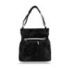 Zellia C156 női fekete steppelt válltáska 38 x 35 x 12 cm 