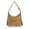 Zellia Zlb251 camel- arany márvány mintázatú, női válltáska 34 X 29 X 14 Cm