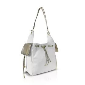   Zellia Zlb460 fehér-arany női válltáska 27 x 26 x 13,5 cm