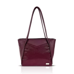   Zellia ZVN26007 burgundibordó női válltáska, shopper 40 x 27 x 14 cm