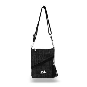   Zellia 23012 fekete, kockás női oldaltáska 26 x 18 x 5,5 cm