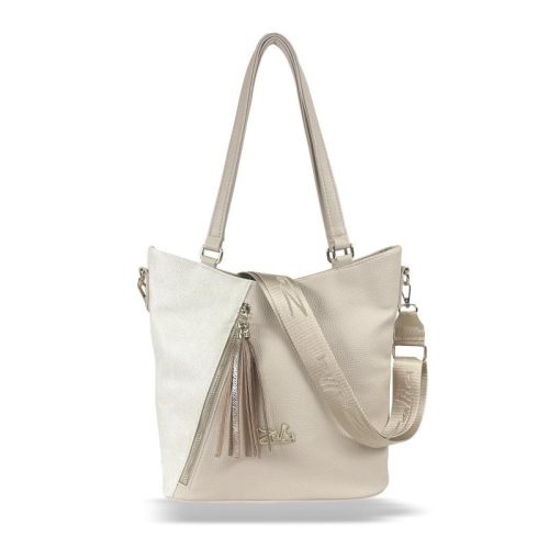 Zellia 24167 bézs-fehér női válltáska 32 x 30 x 12 cm