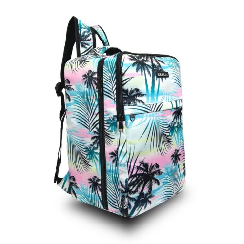 Zellia Hz-104 Y464-2 pálmafa mintás WizzAir Ryanair kézipoggyász, hátizsák vízlepergetős 40 x 25 x 20 cm