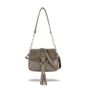   Zellia 25203 taupe velúr hatású női oldaltáska 24 x 21 x 10 cm