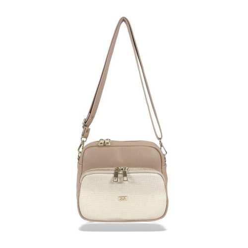 Zellia Zvn24010 mogyoró barna-arany női oldaltáska 22 x 18 x 9 cm