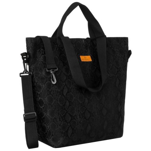 Rovicky R-Tz15605-2455 Black W04 feketekígyó  mintás shoppr táska 49 x 40 x 18 cm