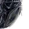 Zellia női fekete lakk hátizsák