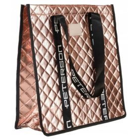   Peterson steppelt, női rosegold színű válltáska, shopper 42×41,5 cm