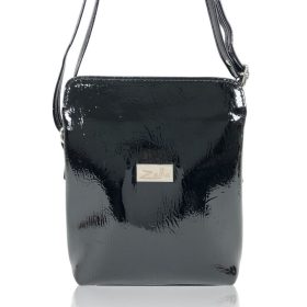   Zellia Zvn22004 női lakk fekete válltáska, oldaltáska 21 X 18 X 6 Cm