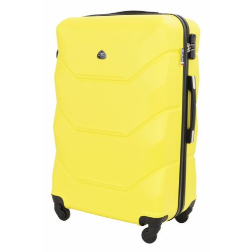Gravitt sárga színű, keményfalú bőrönd 75 × 47 × 29 cm