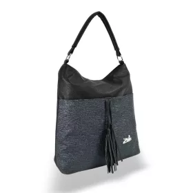   Zellia 21031 fekete-grafit női válltáska 41 x 38 x 10,5 cm